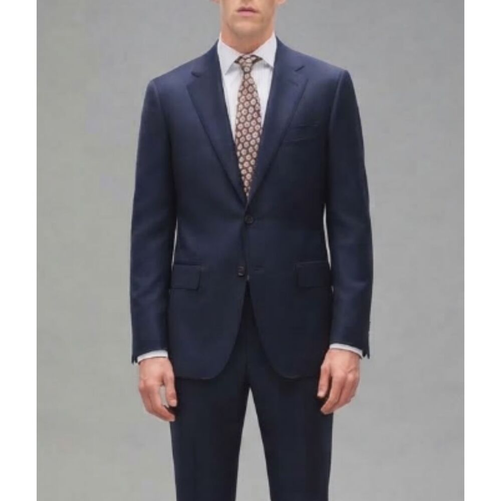 JCrew Ludlow Slim Fit Navy Loro Piana Wool Blazer Jacket Boardroom Elite Sz 34S